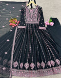Black Color Georgette Designer Anarkali Suit