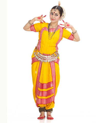 Yellow Odissi Dance Costume
