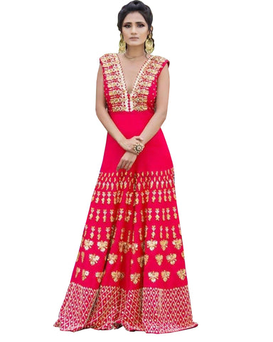 New Red Color Designer Emroidered Wedding Style Jumpsuit