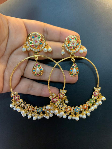 Beautiful High Quality Earrings with Gold Plated and Real Stones used