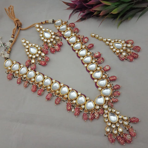 Beautiful Bombay Kundan Necklace with Back Meenakari