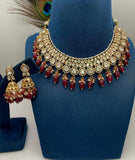 Beautiful Golden and White Color Necklace, Earrings for Special Occasion