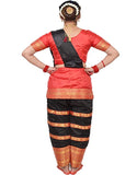 Black and Red Color Bharatanatyam Costume
