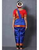 Red & Blue Color Bharatanatyam Costume