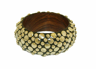 Wooden Bracelet Golden & Silver