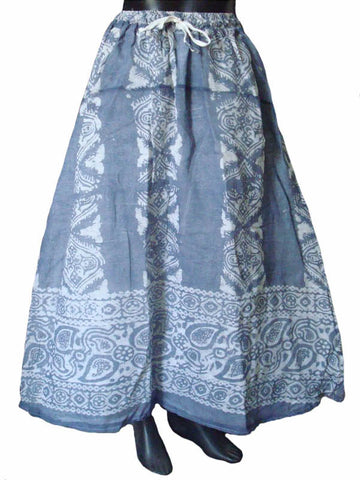 Grey Bandhej Skirt