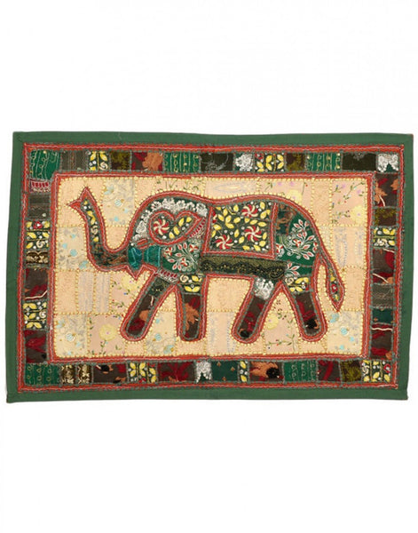 Applique Rich Embroidery Elephant Wall Hanging