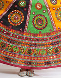 Black & Maroon Color Cotton Navratri Chaniya Choli