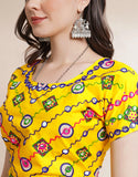 Yellow Color Cotton Navratri Chaniya Choli