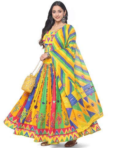 Navratri Special Amazing Yellow Color Lehenga Choli