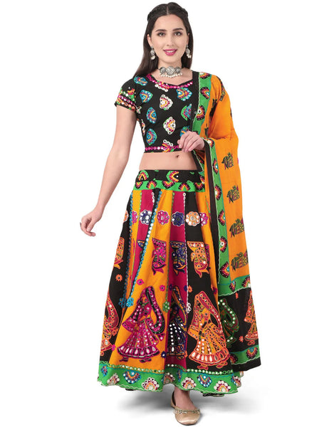 Navratri Special Amazing Black & yellow Color Lehenga Choli