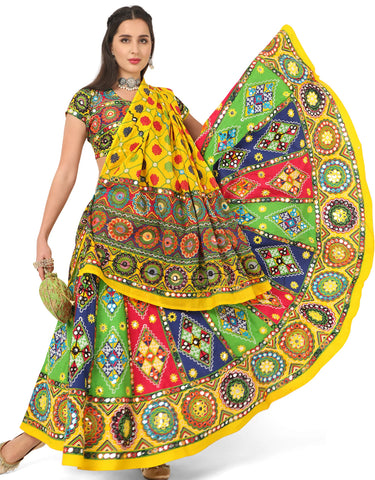 Navratri Special Amazing Yellow & green Color Lehenga Choli