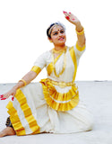 Mohiniattam White Color with Golden Border Dance Dress