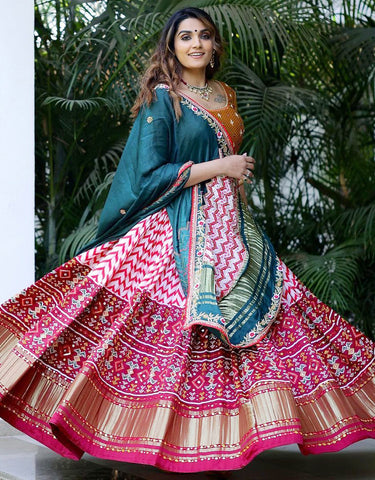 Digital print Silk Navratri Chaniya Choli