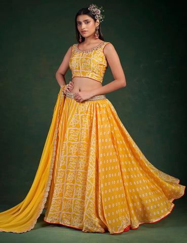 Elegant Yellow Color Designer Lehenga Choli