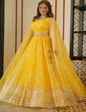 Haldi yellow Designer Lehngha choli