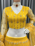 Haldi yellow Designer Lehngha choli