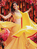 Yellow Color Lehenga Choli For Haldi Look