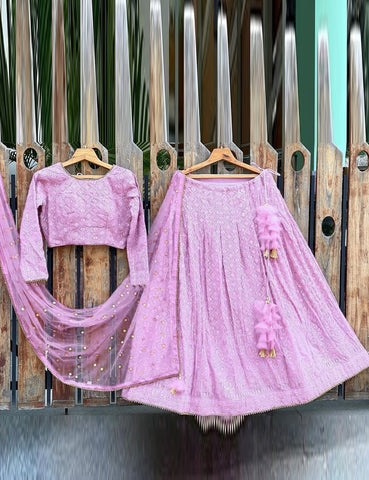 Designer Pink lehengas & Dupata