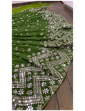 Green Color Designer Party Wear Lehenga