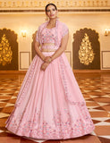 Light Pink Color Lehenga Choli For Wedding