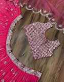 Pink Lehenga Choli With Fancy Sequins Work