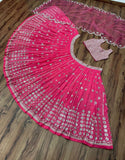 Pink Lehenga Choli With Fancy Sequins Work