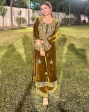 Pakistani Valvet Plazzo Suit