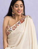 Janhvi Kapoor’s Bollywood Cream Color Designer sari