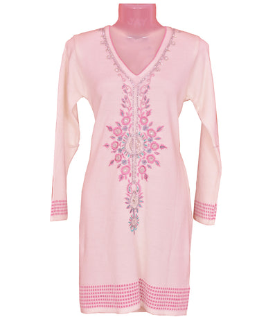 Woolen Cream Kurti