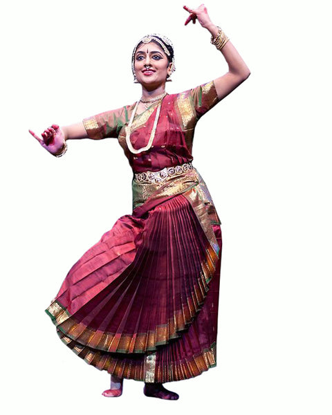 Maroon Bhatatnatyam Dance Dress