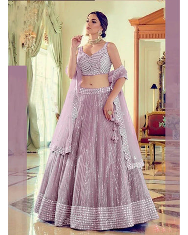 Beautiful Lilac Color Lehenga Choli