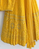 Designer Partywear Indian Wedding Yellow lehenga