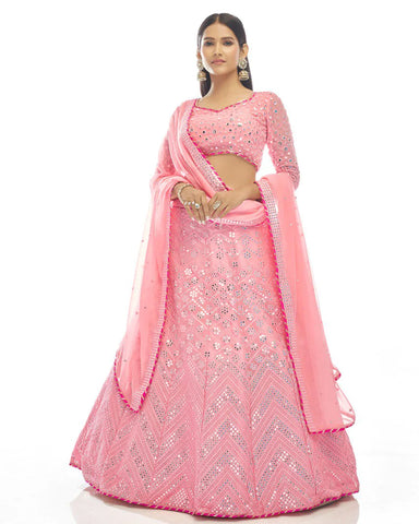 Designer Trendy Pink Lehenga Lehenga Choli