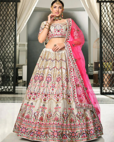 Designer White Color Lehenga Choli