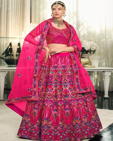 Designer Deep Pink Color Lehenga Choli