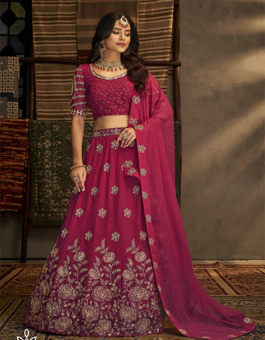 Deesigner Dark Pink Color Lehenga Choli