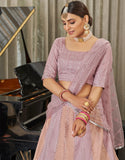 Pink & Peach Multi Color Lehenga Choli