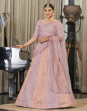 Pink & Peach Multi Color Lehenga Choli