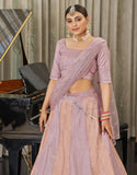 Pink & Peach Multi Color Lehenga Choli