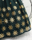 Designer Embroidered Sequince Work Green Color Lehenga Choli