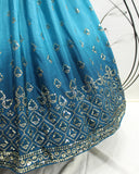 Beautiful Blue Color Lehenga Choli For Wedding