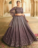 Beautiful Dusty Color Lehenga Choli For Wedding