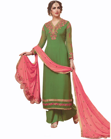 Mehandi color Mango Georgette Suit