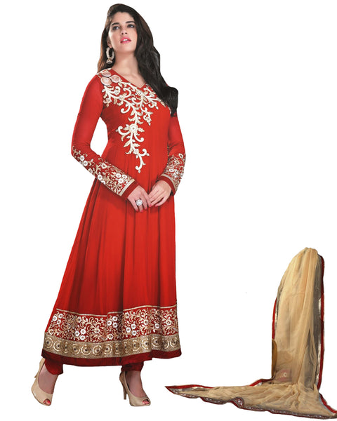 Ethnic Designer Red Color Anarkali Suit
