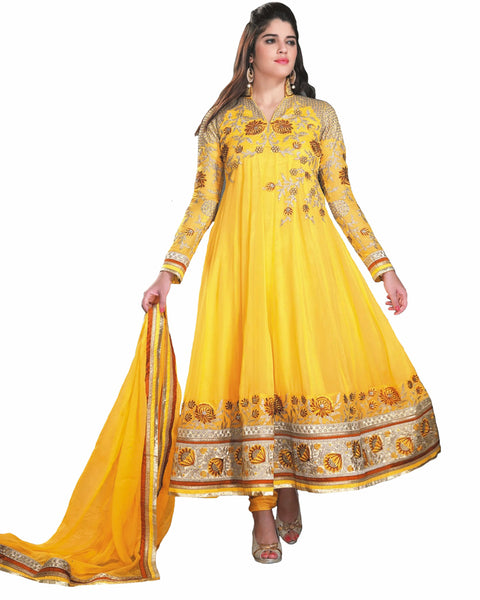 Ethnic Designer Yellow Color Anarkali Suit