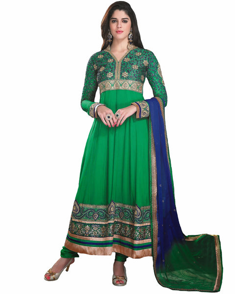 Ethnic Designer Green Color Anarkali Suit