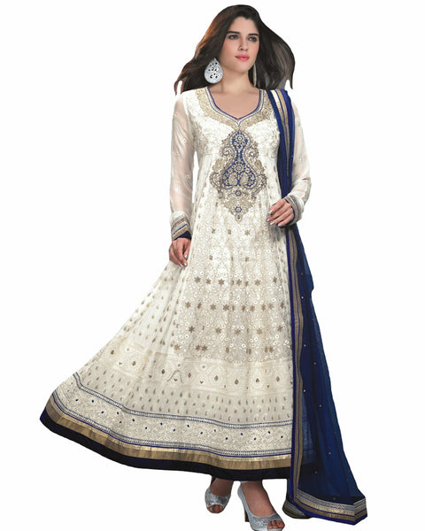 Ethnic Designer White Color Anarkali Suit