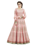 Party Wear Light Pink Taffta Silk Salwar Suit