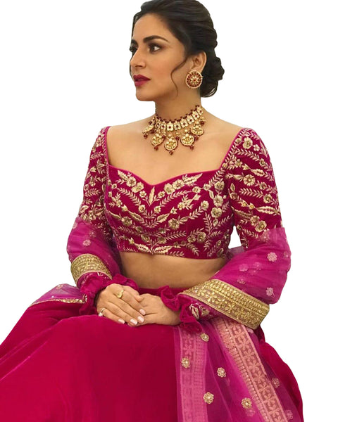 Dark Pink Color Designer Lehenga